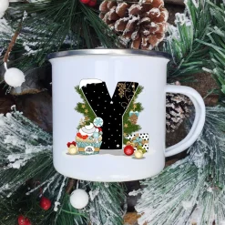 Mugs Tasse De Noël - Lettre Au Choix