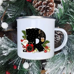 Mugs Tasse De Noël - Lettre Au Choix