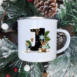 Mugs Tasse De Noël - Lettre Au Choix