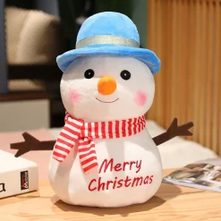 Peluche De Noël : Bonhomme De Neige Avec Chapeau
