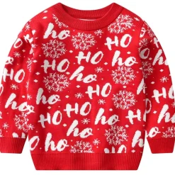 Pull De Noël Enfant Rouge Et Blanc