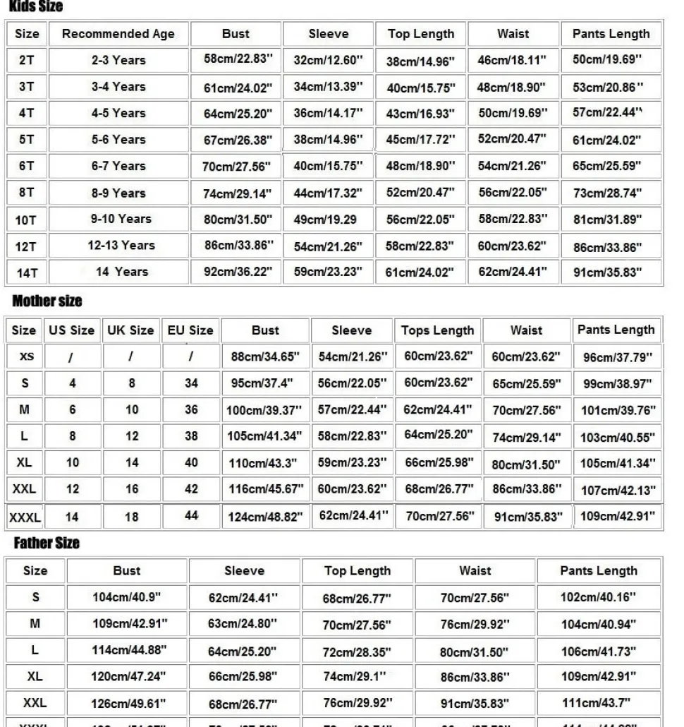 Pyjamas De Noël Famille Motif Père Noël