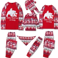 Pyjamas Ensemble Noël Famille : Ours Blancs
