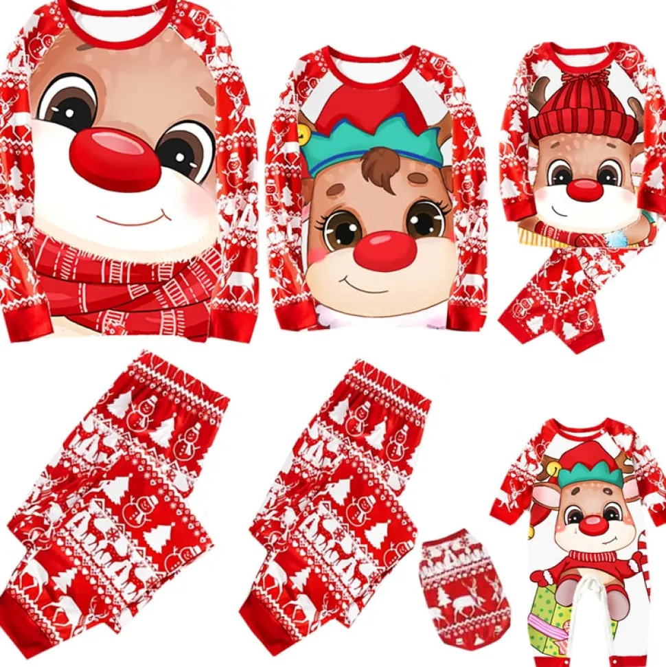 Pyjamas Moche De Noël : Renne Avec Un Chapeau De Lutin