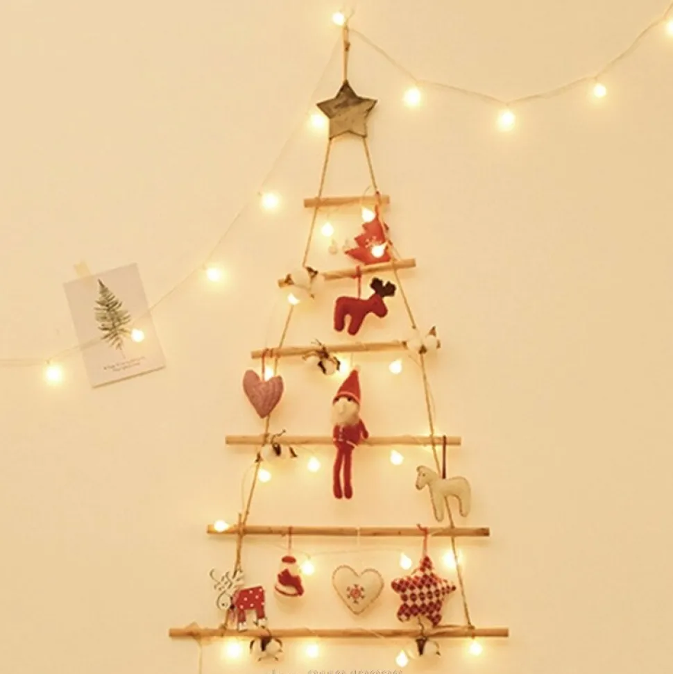 Sapin Mural De Noël - Échelle En Bois