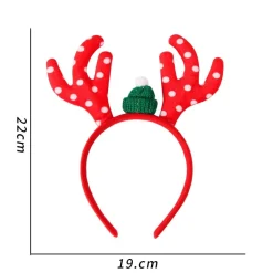 Serre-têtes De Noël Homme : Bois De Renne Rouge