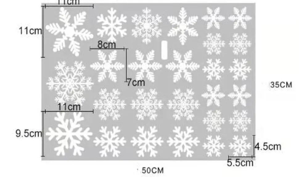Stickers De Noël - Flocons De Neige