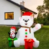 Structure De Noël Gonflable - Ours Polaire Et Pingouin
