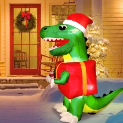Structure De Noël Gonflable - Dinosaure De Noël
