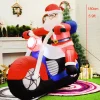 Structure De Noël Gonflable : Père Noël En Moto