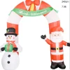 Structure Gonflable Pour Noël : Arc Avec Père Noël Et Bonhomme De Neige