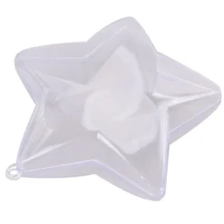 Étoile Plastique Transparent En Deux Parties - étoile à 5 Branches